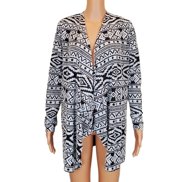 American eagle printed long sleeve open front cardigan - Picture 1 of 11